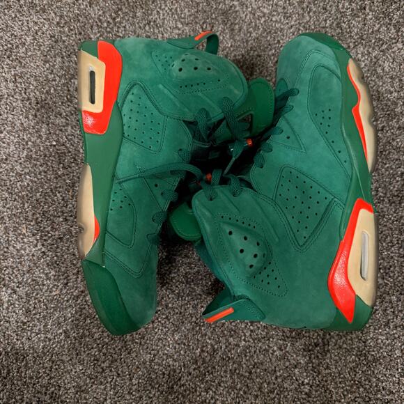 NIKE Men\'s Air Jordan 6 Retro NRG Green Suede Gatorade Shoes Size 10 main image 11